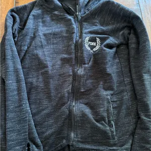 PINK Black Zip-Up Hoodie thumbnail 1