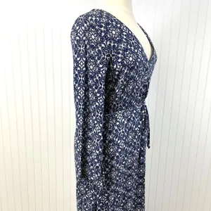 Lulus Mandala Daydream Dress Womens L Maxi Flare Sleeve Bohemian Festival Summer thumbnail 4