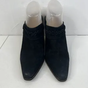 Sam‎ Edelman Size 10 Alison Western Mule in Black Suede Evereve Stacked Heel thumbnail 6