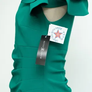 Betsy‎ & Adam | Off Shoulder Ruched Scuba Midi Ruffle Dress. thumbnail 10