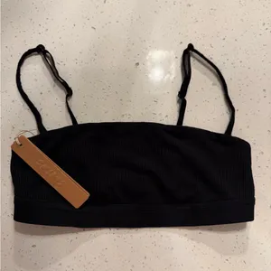 Skims ribbed scoop bralette NWT soot black XXS thumbnail 2