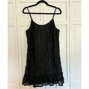 Scoop nyc black lace cami dress size large thumbnail 3
