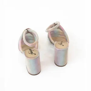 FREE PEOPLE COLETTE CINCHED HEEL RAINBOW METALLIC Size 6.5 thumbnail 6