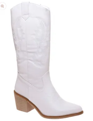 Pierre Dumas Wilder White Cowboy Boots thumbnail 1