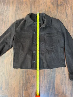Brown Cropped Button-Front Jacket thumbnail 10