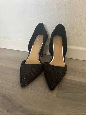 Jewel Badgley Mischka Black Crystal Pumps thumbnail 2