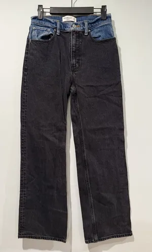 Abercrombie & Fitch ‘90s Relaxed Jeans Womens 26** Black Travel Vacation Western thumbnail 1