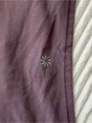Athleta Dusty Mauve Cutout Back Active Crop Tank Top L thumbnail 4