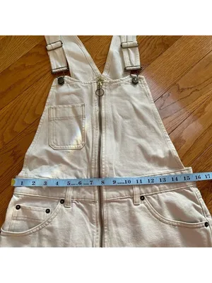 Free people We The Free Sunkissed Off White Denim Short Overalls Romper Size 4 thumbnail 8