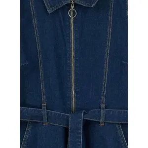 Womens Joanie Clothing MacDougal Indigo Denim Jean LS Jumpsuit Boilersuit Sz 14 thumbnail 4