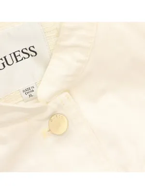 NEW Guess Elsie Tweed Mix Denim Jacket W5GL23WH610-F0ED White Tweed Combo XL thumbnail 10
