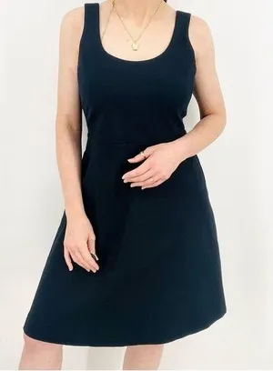 J. Crew Essential Black A-Line Mini Dress Sleeveless Formal Size S thumbnail 1
