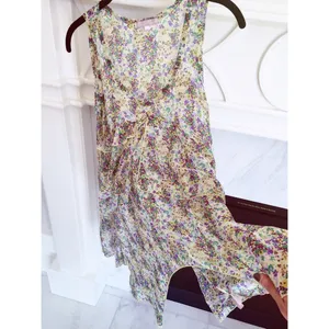 Neiman Marcus Romeo & Juliet Top Tunic Tank Floral Green Ruffle Medium thumbnail 3