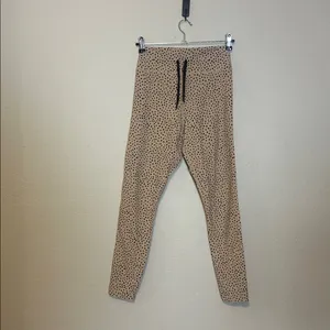 White Fox x Sarah's Day Leggings‎ High Waist Drawstring Speckled Print Medium thumbnail 2