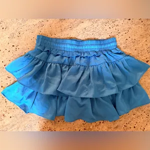 Day + Moon Blue Ruffled Mini Skirt Size M Boutique thumbnail 4