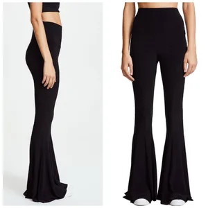 Norma Kamali Fishtail Pant Black M Flare Bellbottoms Stretch Free People thumbnail 7
