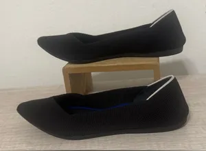 Rothy's Black And White Halo Pointed Toe Ballet Flats Knit Washable Chic 6.5 thumbnail 1