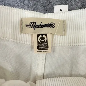 Madewell Size 29 Emmett Wide Leg Cream‎ Corduroy Pants High Rise Full Length NWT thumbnail 8