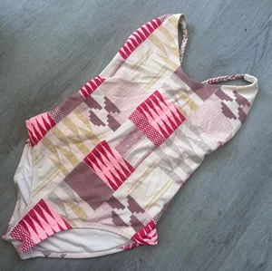 Aerie One Piece Swimsuit Geometric Patchwork Women’s Small Beach thumbnail 1