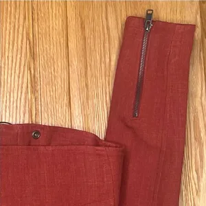 FRYE x Anthropologie Cropped Vita Cotton Moto Jacket in Burnt Cedar‎ Size XS thumbnail 16