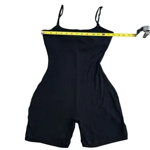 Skims Women's M Soft Lounge‎ Scoop Romper Black Ribbed Loungewear Minimalist thumbnail 7