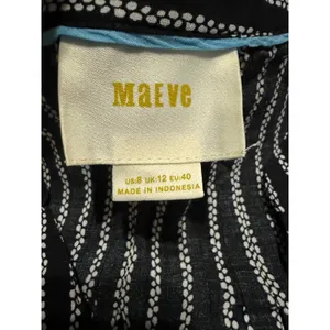 Anthropologie Maeve Women's Black White Calia Top Sz 8 Minimalist Closet Staple thumbnail 6