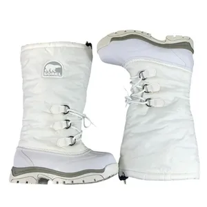 SOREL Snowlion Insulated Knee High Winter Boots Sz 9 White Cozy Stylish Durable thumbnail 4