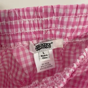 NWT Country Store Pink Gingham Capris | Size: Large thumbnail 4