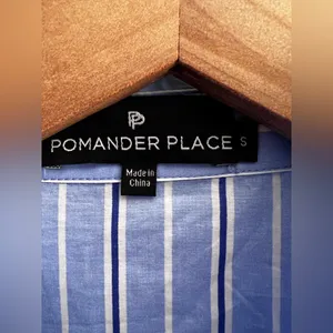Tuckernuck Pomander Place Shades of Blue Stripe Tiered Cara Dress long sleeve S thumbnail 4