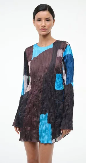 Staud Kona Dress in Blue Prism M thumbnail 1
