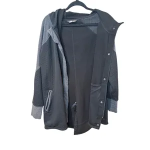 The North Face Recover Up Quilted Jacket Black Grey Longline Zip Up Womens XL thumbnail 4