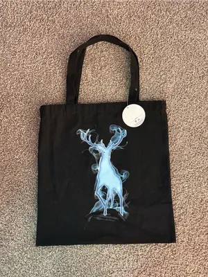 NWT Harry Potter Forbidden Forest Experience Tote Bag Wizarding World Black Canv thumbnail 5