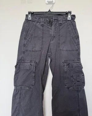 American Eagle Vintage Y2K Grunge Dark Gray Cargo Pants thumbnail 1