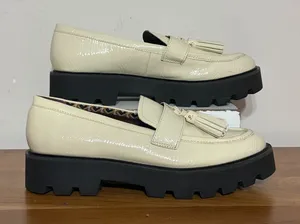 Sarto by Franco Sarto Balinna Cream Patent Tassel Lug Sole Platform Loafers 8.5M thumbnail 1