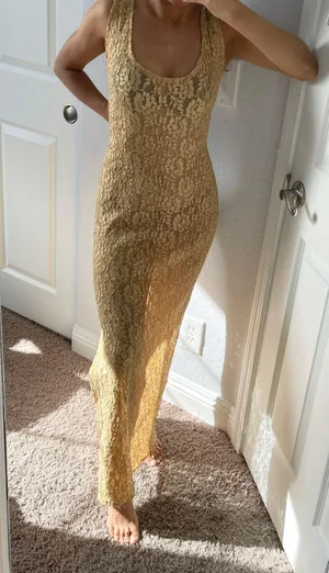 Victoria's Secret Vintage Maxi Slip dress Gold Label thumbnail 1