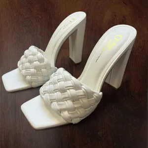 Forever 21 White Braided Heels thumbnail 2
