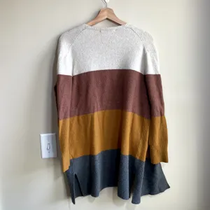 Madewell‎ wool-alpaca blend colorblock knit open front cardigan women's size XS thumbnail 7