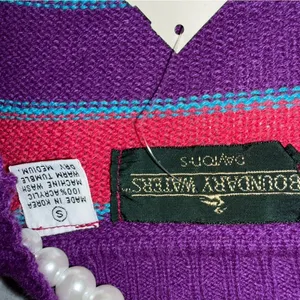 New Vintage Boundary Waters Daytons Acrylic Stripe Crew‎ Neck Sweater Small thumbnail 3