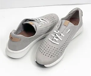 CLARKS Unstructured Gray Perforated Lace Up Shoes Women’s Size 11 Casual Neutral thumbnail 1