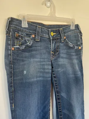 True Religion Billie Straight Leg Jeans Pocket Flap Medium Wash Womens Sz 28 thumbnail 5