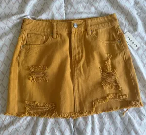 Pacsun Yellow Mini Denim Skirt thumbnail 1