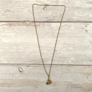Gold Teardrop Necklace Pendant Women’s Jewelry Gorjana Jade Detail thumbnail 2