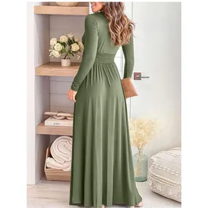 NEW Deep V Neck High Waist Slit Evening Maxi Dress XL thumbnail 4