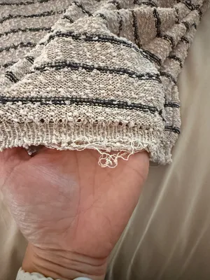 Altar'd State Striped Crewneck Sweater in Beige and Black thumbnail 9