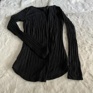 abercrombie and fitch blue ribbed long sleeve top shirt size extra small XS thumbnail 2