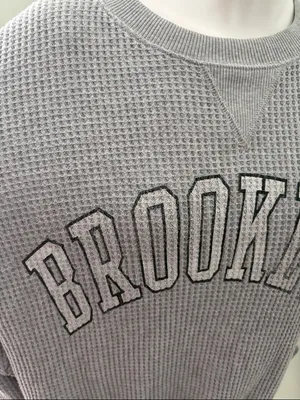 Aerie Brooklyn The Sweat Waffle Crew Oversized Sweatshirt Medium thumbnail 5