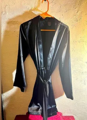 Apt 9 Black Satin Robe thumbnail 1