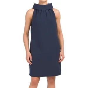 Sail to M Sable navy blue shift mini dress high funnel neck Sleeveless Short thumbnail 6