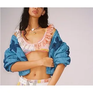 Free people as it was cropped bra top multicolor thumbnail 7