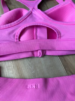 VSX Victoria’s Secret Ribbed Sports Bra & Leggings Set Medium Pink thumbnail 6
